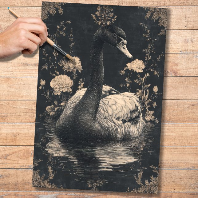 Black Swan 1 Decoupage Paper Seidenpapier (Von Creator hochgeladen)