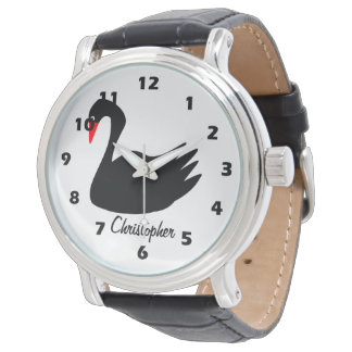 Black Swan Design Personalisiert Armbanduhr