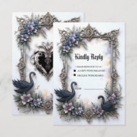 Black Swan Hochzeitsrahmen – Gothic Romance Liebe