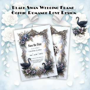 Black Swan Hochzeitsrahmen – Gothic Romance Liebe Save The Date