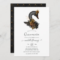 Black Swan Quinceañera Einladung
