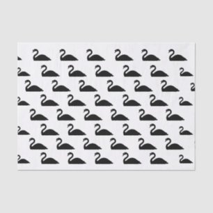 Black Swan-Silhouette Seidenpapier