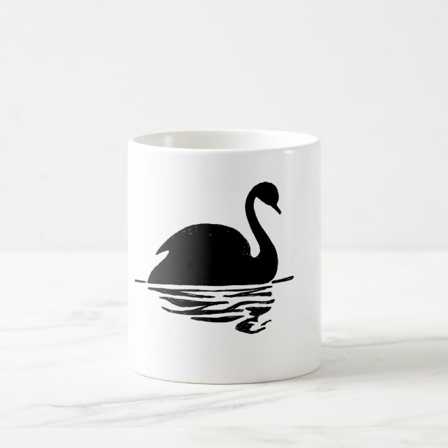 Black Swan-Silhouette Tasse (Mittel)