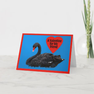Black Swan Valentine Card für Freunde Feiertagskarte