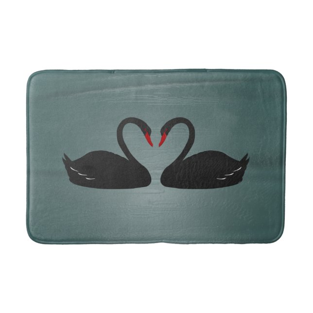 Black Swans Bath Mat Badematte (Vorderseite)