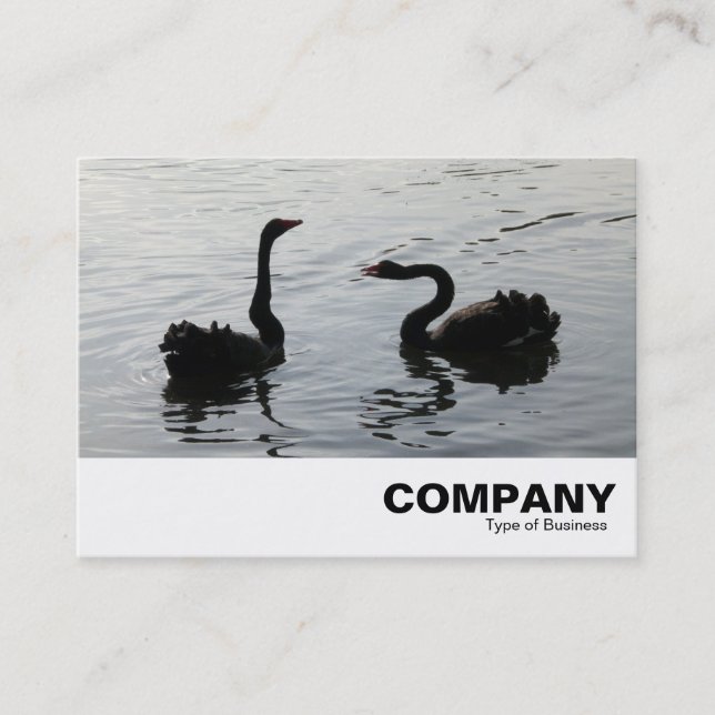 Black Swans Gruß Visitenkarte (Vorderseite)
