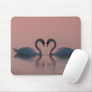 Black Swans Must Be Love Pink Sky Mousepad