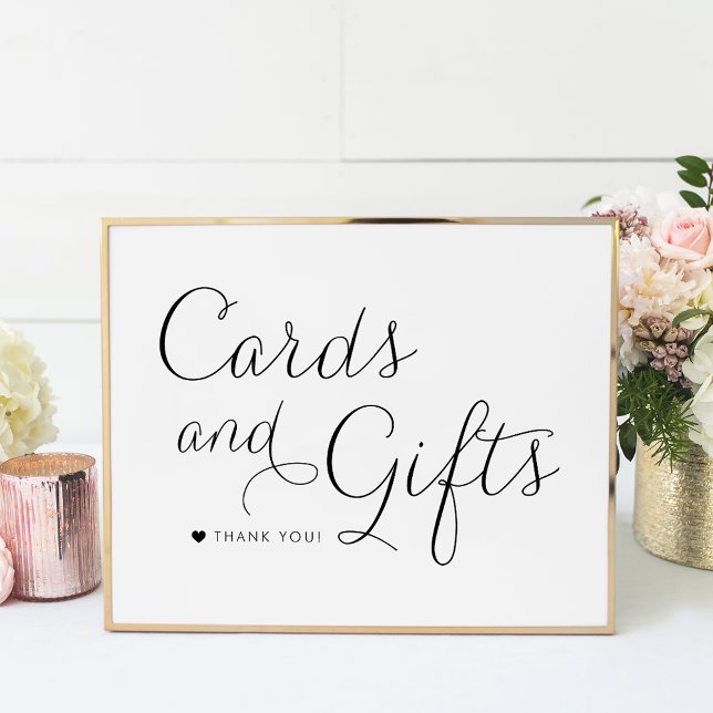 Black Sweet Calligraphy Wedding Cards und Geschenk Poster (Von Creator hochgeladen)