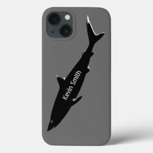 Black Swimming Shark Personalized Case-Mate iPhone Hülle