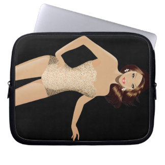 Black Swimsuit Girl Laptop Case