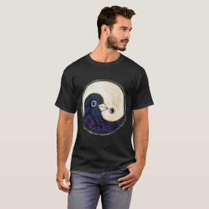Black T Shirt Yin Yang Design Friedenstruppen Taub