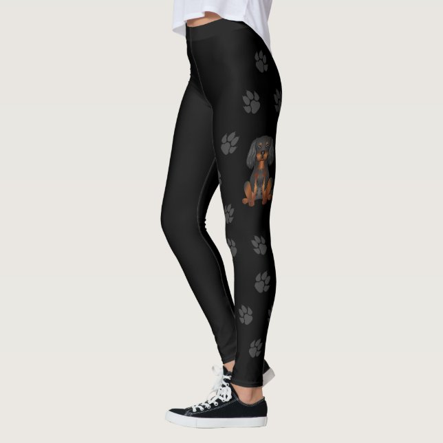 Black & Tan Cavalier King Charles Spaniel & Paws Leggings (Links)