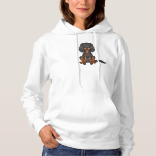 Black & Tan Cavalier King Charles Spaniel Sitzen Hoodie