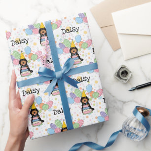 Black Tan Cockapoo Cavapoo Dog Geburtstag Geschenkpapier