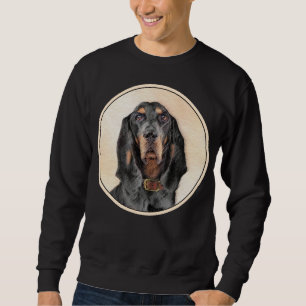 Black & Tan Coonhound Malerei - Original Hunde Kun Sweatshirt