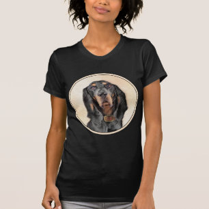 Black & Tan Coonhound Malerei - Original Hunde Kun T-Shirt