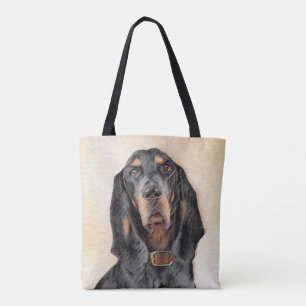 Black & Tan Coonhound Painting - Original Hund Kun