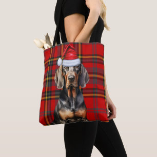 Black Tan Coonhound Weihnachts Hund Saisonale Kari