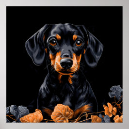 Black & Tan Dachshund Poster