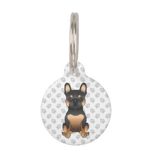 Black & Tan French Bulldog / Frenchie & Pet's Info Haustiermarke