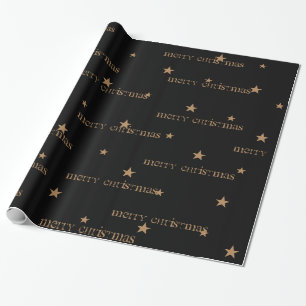 Black & Tan Frohe Weihnachts-Star-Geschenkwrap Geschenkpapier