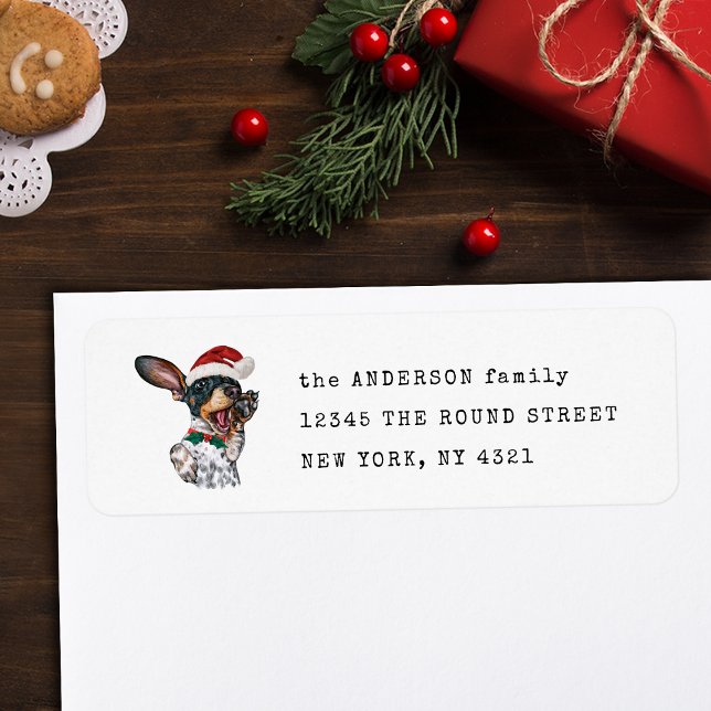 Black Tan Piebald Dackel Hund Rücksendeadresse (Von Creator hochgeladen)