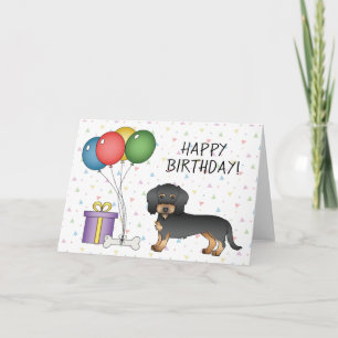 Black & Tan Wire Dackel Hair Geburtstag Karte