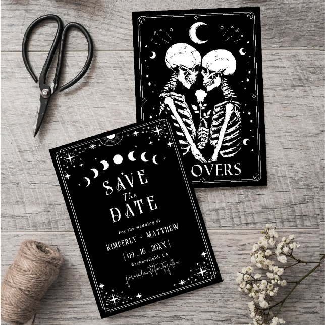 Black Tarot Goth Save the Date Hochzeit Einladung (Von Creator hochgeladen)