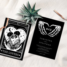 Black Tarot Goth Wedding Einladung