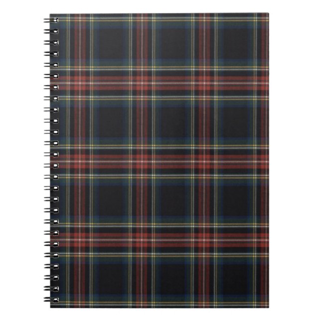 Black Tartan Foto Notebook (80 Seiten B&W) Notizblock (Vorderseite)