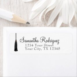 Black Tassel Abschluss Label