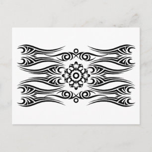 Black Tattoo Tribal 1 Postkarte