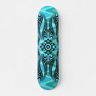 Black Tattoo Tribal 1 sinus ocean Skateboard