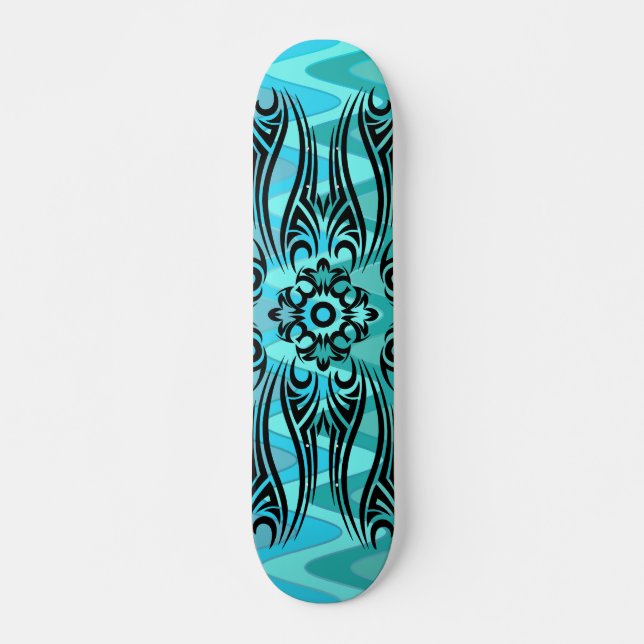 Black Tattoo Tribal 1 | Sinussee Skateboard (Vorne)