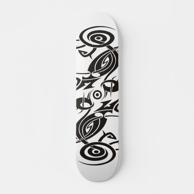 Black Tattoo Tribal 2 Skateboard (Vorne)