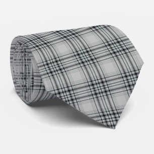 Black Taupe Gray Tartan Kariert Krawatte