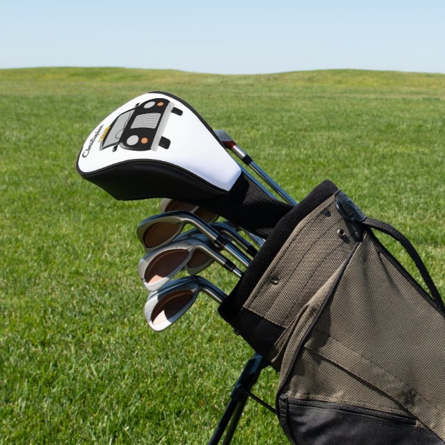 Black Taxi Design Golf Headcover (In SItu)