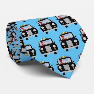 Black Taxi Design Neck Tie Krawatte