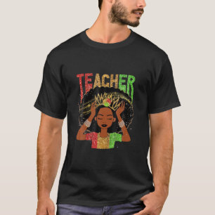 Black Teacher Educational Magic Africa Proud Histo T-Shirt