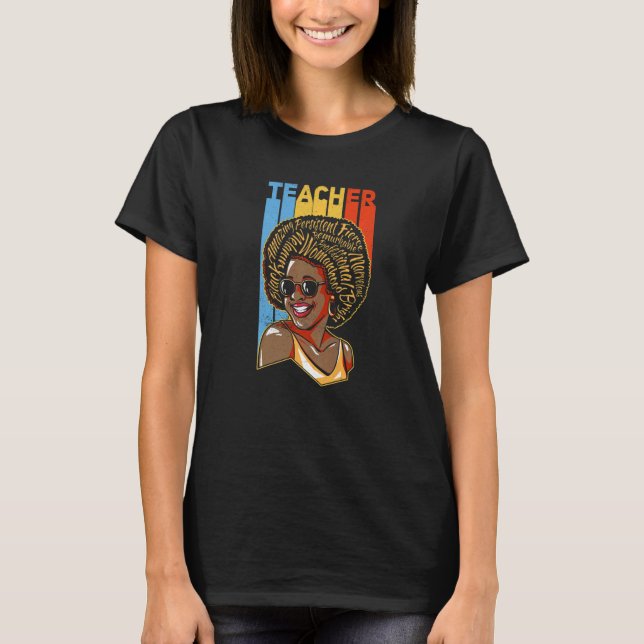 Black Teacher Educator African American Black Hist T-Shirt (Vorderseite)