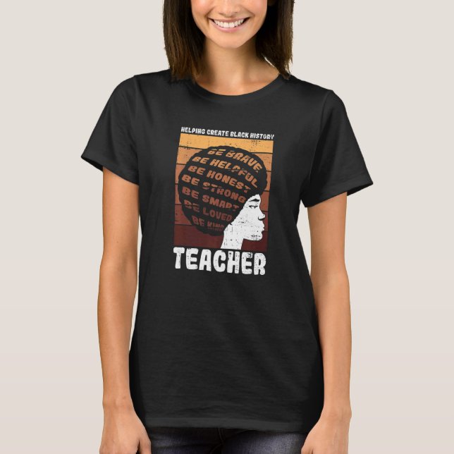 Black Teacher Educator African American Black Hist T-Shirt (Vorderseite)