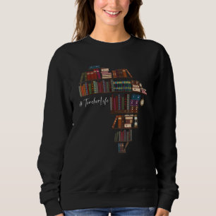 Black Teacher Life Africa Karte Schwarze Geschicht Sweatshirt