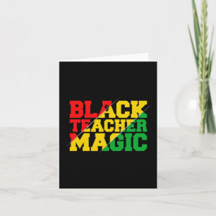 Black Teacher Magic Afro Flag - Black History Mont Karte