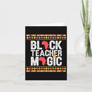Black Teacher Magic Teacher Black History Monat Karte