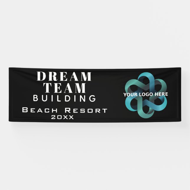 Black Team Gebäude - Logo der Dream Team Company Banner (Horizontal)