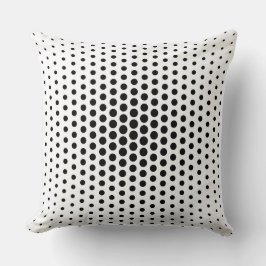 Black Techno Dots Modern Kissen