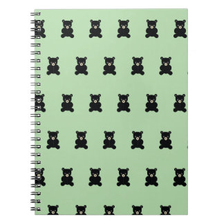 Black Teddy-Bären-Notebook Notizblock