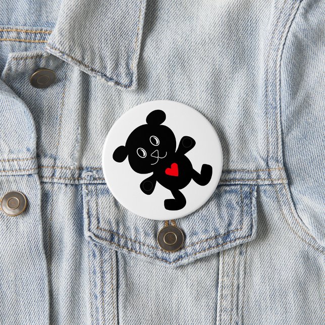 Black Teddy Bear Liebe Button (Von Creator hochgeladen)