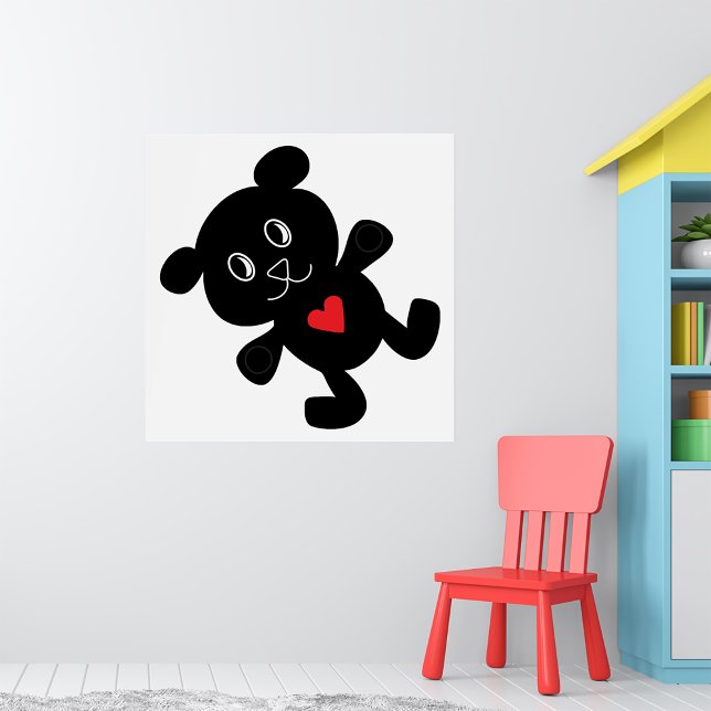 Black Teddy Bear Liebe Poster (Von Creator hochgeladen)