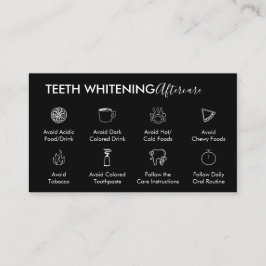 Black Teeth Whitening Aftercare Tipps Visitenkarte